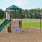 Huge Outdoor Playground Swing Set Climbing Tower Clubhouse Playset Swing Slide