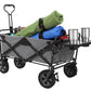 Folding Wagon Sports Utility Beach Cart with Table Mac Supplies Tote