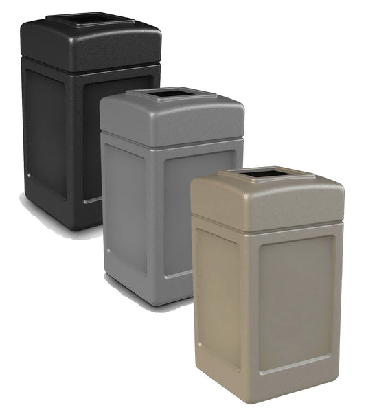 Commercial Outdoor Trash Can Large 42 Gallon Site Lot Garbage Waste Container