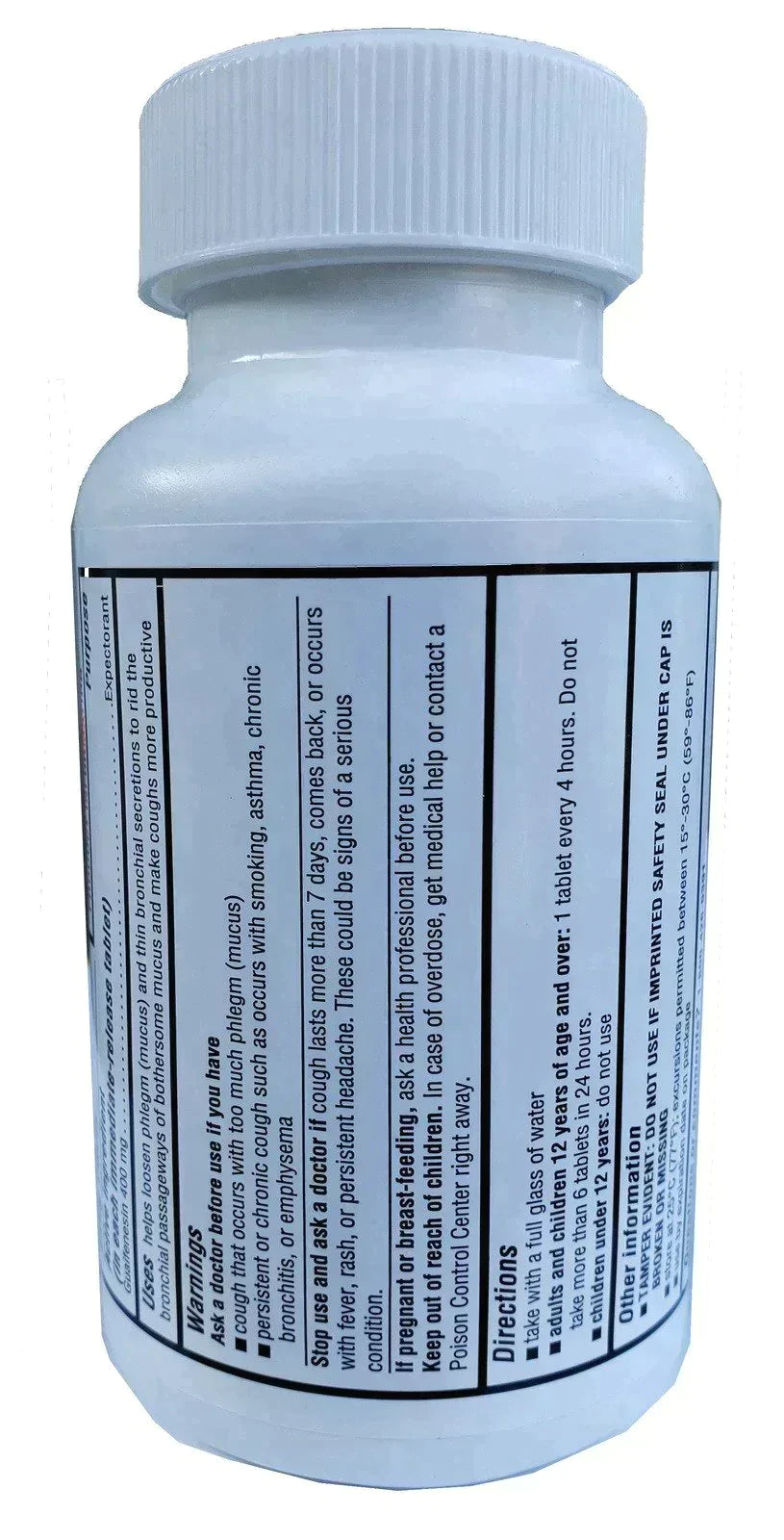 Kirkland Mucus Relief Chest Expectorant 400mg Guaifenesin Tablets 200 400 600
