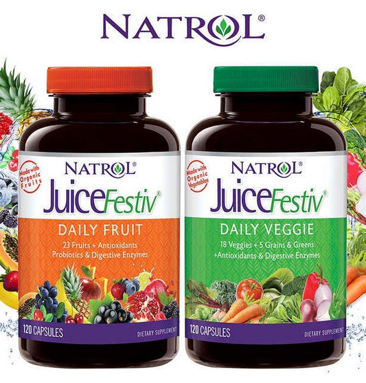 Natrol JuiceFestiv Daily Fruit & Veggie 240 Capsules Total