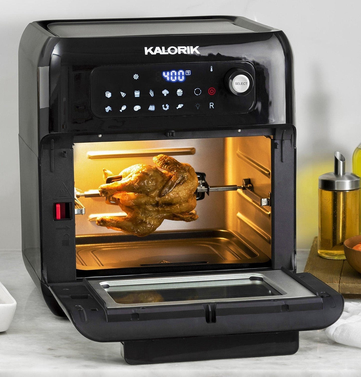 Kalorik 6 Quart Air Fryer Oven with Accessories Multicooker Recipe Book