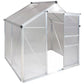 Walk-In 6' x 4' Greenhouse Aluminum with Sliding Door Roof Vent