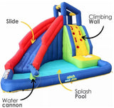 Kids Large Inflatable Water Slide Splash Pool Climbing Wall My First Waterslide