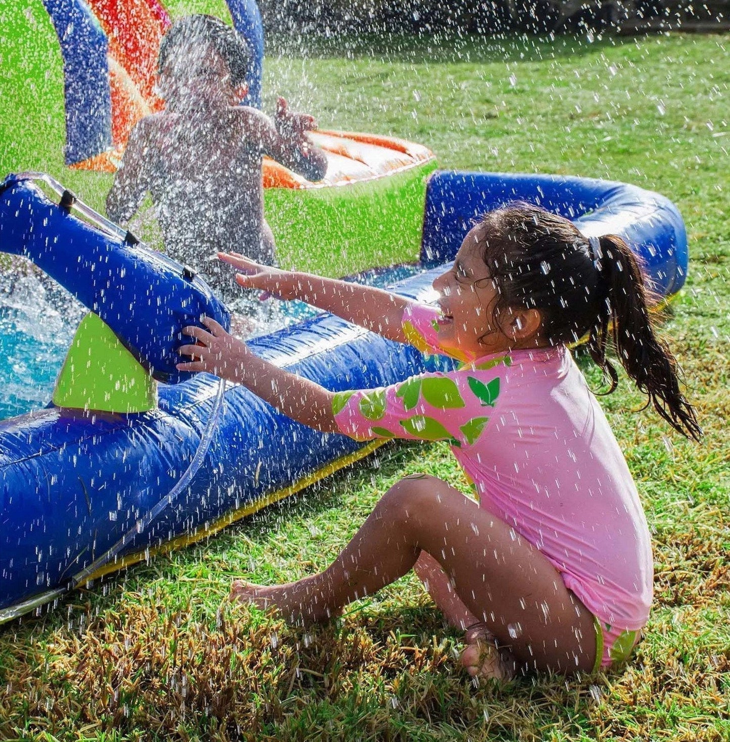 Kids Large Inflatable Water Slide Splash Pool Climbing Wall My First Waterslide