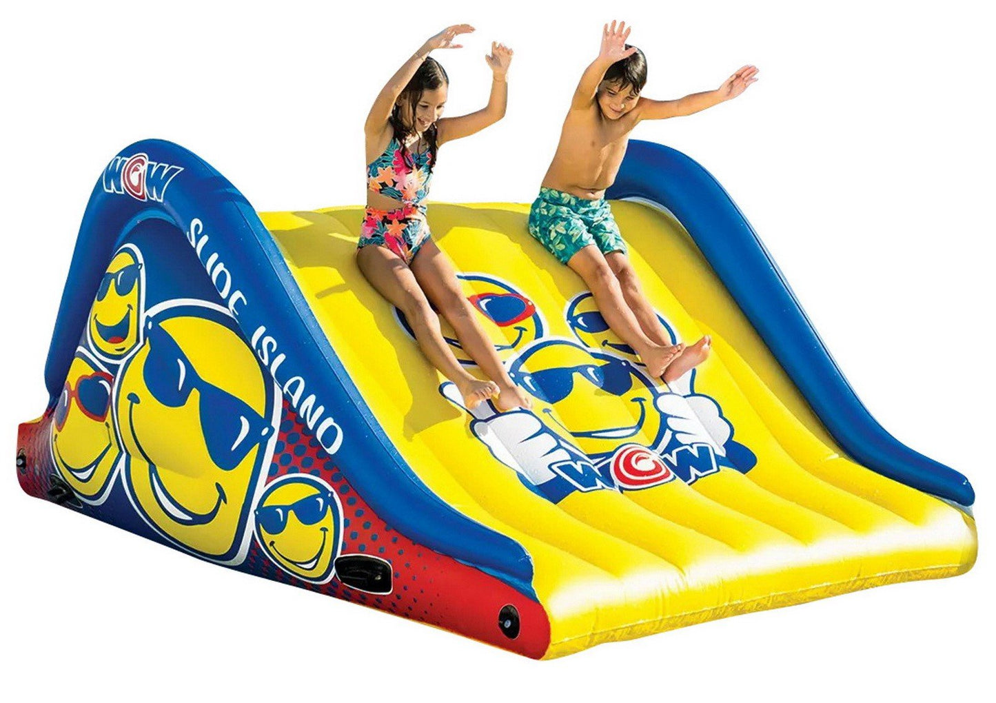 Inflatable Floating Lake Pool Slide AND 10' Walkway Platform Foam Water Raft WOW