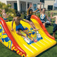 Inflatable Floating Lake Pool Slide AND 10' Walkway Platform Foam Water Raft WOW