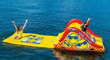 Inflatable Floating Lake Pool Slide AND 10' Walkway Platform Foam Water Raft WOW