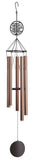 Large Copper Finish Wind Chime 68" Tall Harmonic Tones 5 Aluminum Tubes