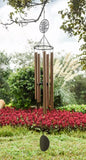 Large Copper Finish Wind Chime 68" Tall Harmonic Tones 5 Aluminum Tubes