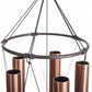 Large Copper Finish Wind Chime 68" Tall Harmonic Tones 5 Aluminum Tubes