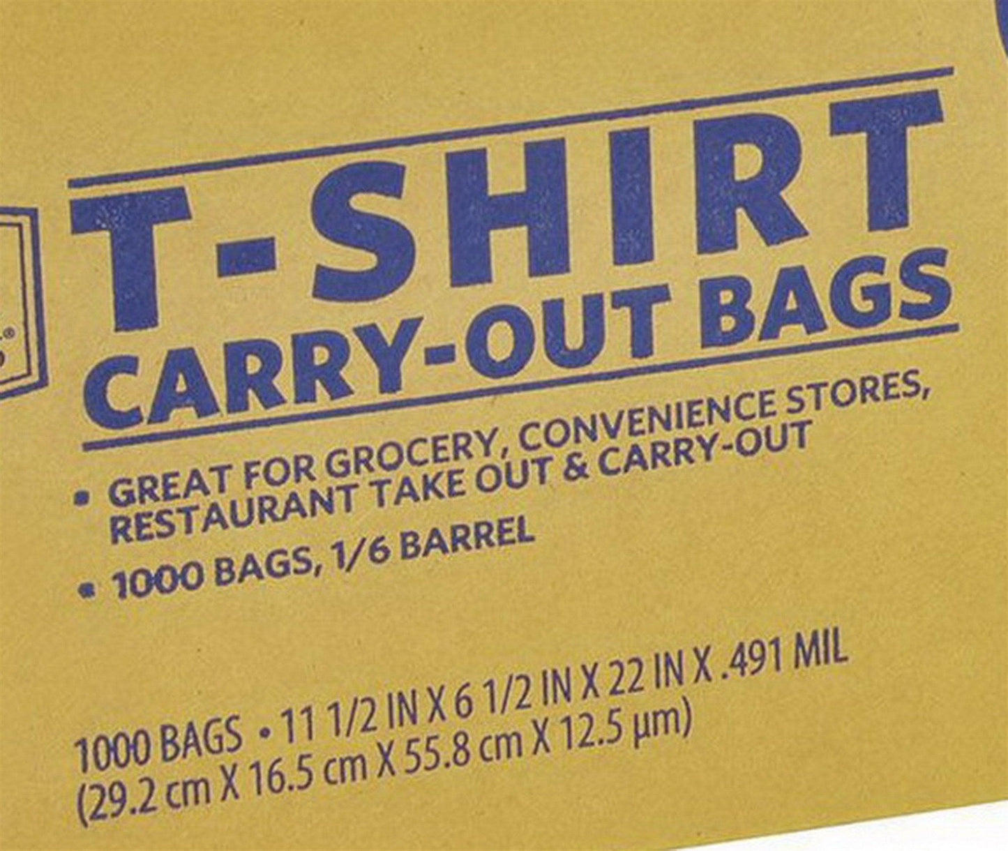 T-Shirt Carry Out Retail Plastic Bags 1,000 Recyclable Grocery Shopping 1000